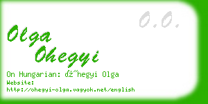 olga ohegyi business card